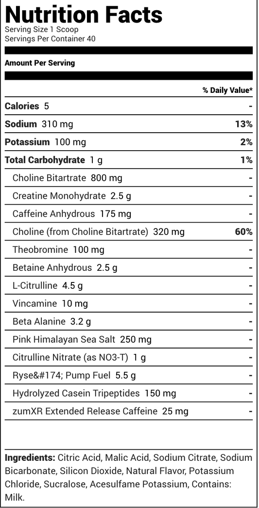 Ryse Supplements Pre-Workout Godzilla Passion Pineapple