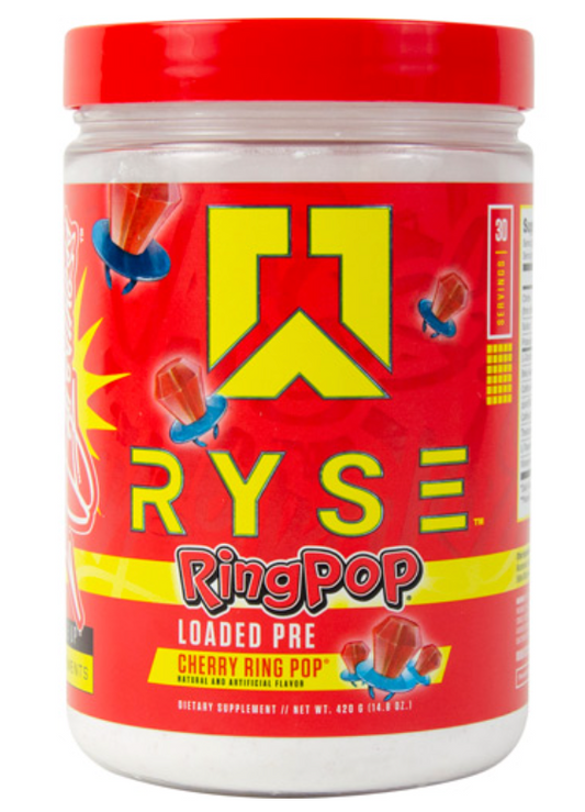 Ryse Supplements Loaded Pre-Workout Cherry Ring Pop