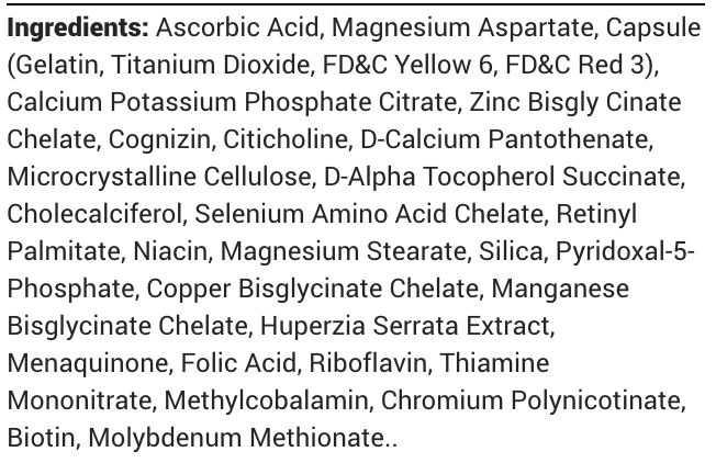 Ryse Supplements Multivitamin & Nootropic