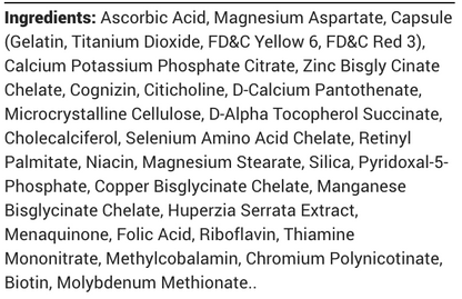 Ryse Supplements Multivitamin & Nootropic