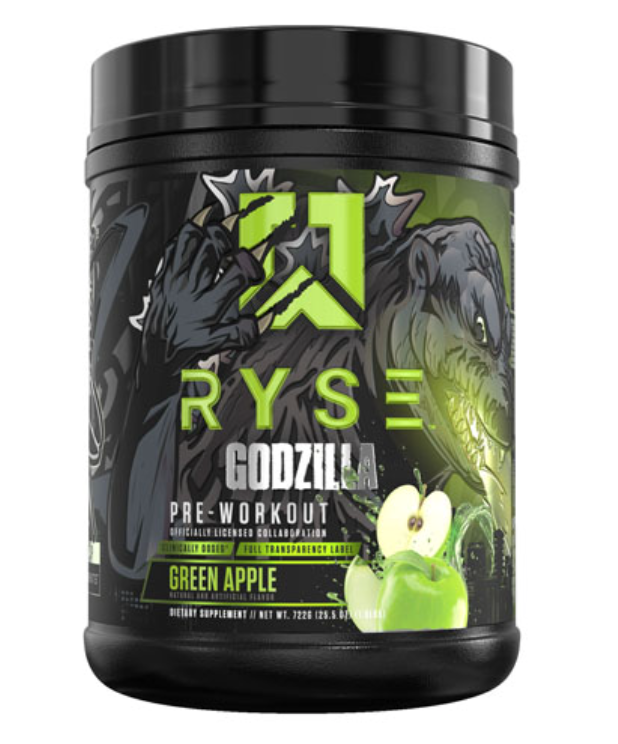 Ryse Supplements Pre-Workout Godzilla Green Apple