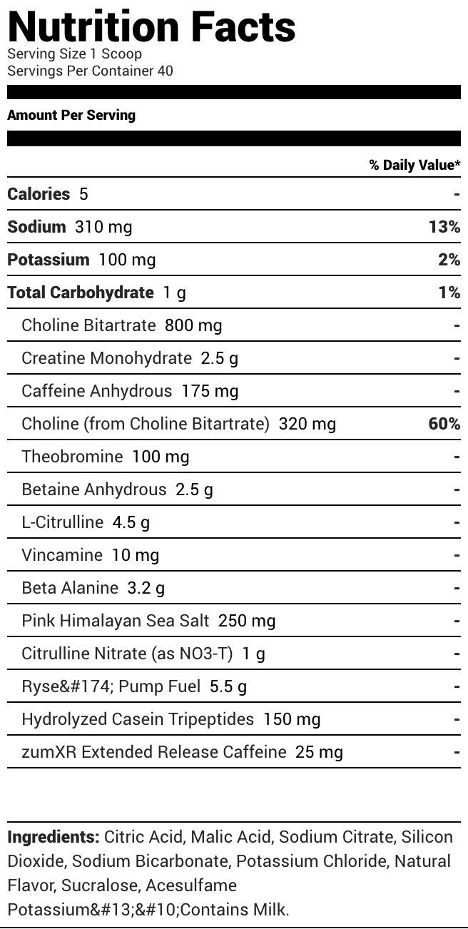 Ryse Supplements Pre-Workout Godzilla Green Apple