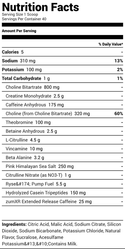 Ryse Supplements Pre-Workout Godzilla Green Apple