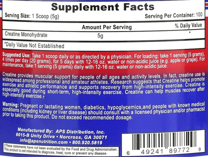 APS Creatine Monohydrate | Muscle Strength & Performance Support